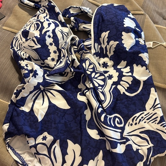 Sunshine 79 Women's Plunge Mio One Piece Swimsuit Ultramarine Glower Trip 8 - Picture 1 of 10